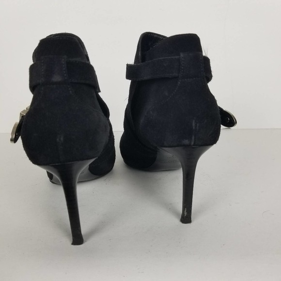 Saint Laurent black suede heeled booties, size 37 - Picture 6 of 9